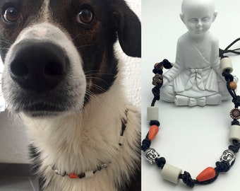 Collier en céramique EM, collier, cordon à bijoux, bracelet pour chiens et humains - Petit Bouddha
