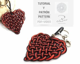 Macrame heart patterns and instructions, diy heart braided keychain patterns, diy macrame keychains, how to make heart keychains.