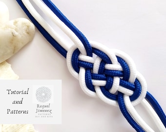 Tutorial and Pattern macrame bracelet sailor knot, how to make nautical knot bracelet, tutorial for summer bracelet,  bracelet sailor knot