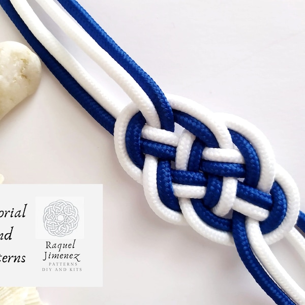 Tutorial and Pattern macrame bracelet sailor knot, how to make nautical knot bracelet, tutorial for summer bracelet,  bracelet sailor knot