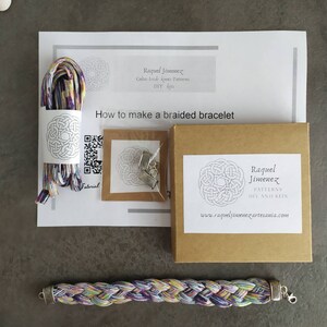 Kit instrucciones y materiales para hacer una pulsera trenzada facil
