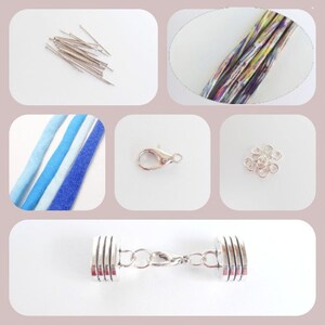 Kit para hacer una pulsera trenzada facil, material y tutorial