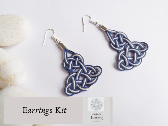Handmade Cotton Sailor Knot Earrings Handmade Cotton Sailor Knot Earrings