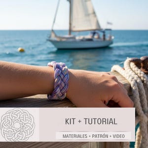 Kit  con instrucciones para hacer una pulsera trenzada facil