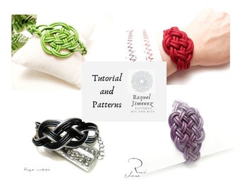 Four tutorials and patterns to make  knot bracelets, diy patterns for macramé, tutorials and templates for Celtic and sailor knots.