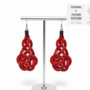 Tutorial para pendientes de macrame con patrón, manual para hacer pendientes, tutorial para pendientes de nudos, manualidades joyería