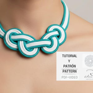 Step-by-step tutorial for a macramé necklace, pattern and instructions for a knotted macramé necklace ,necklace tutorial  with sailor knots.