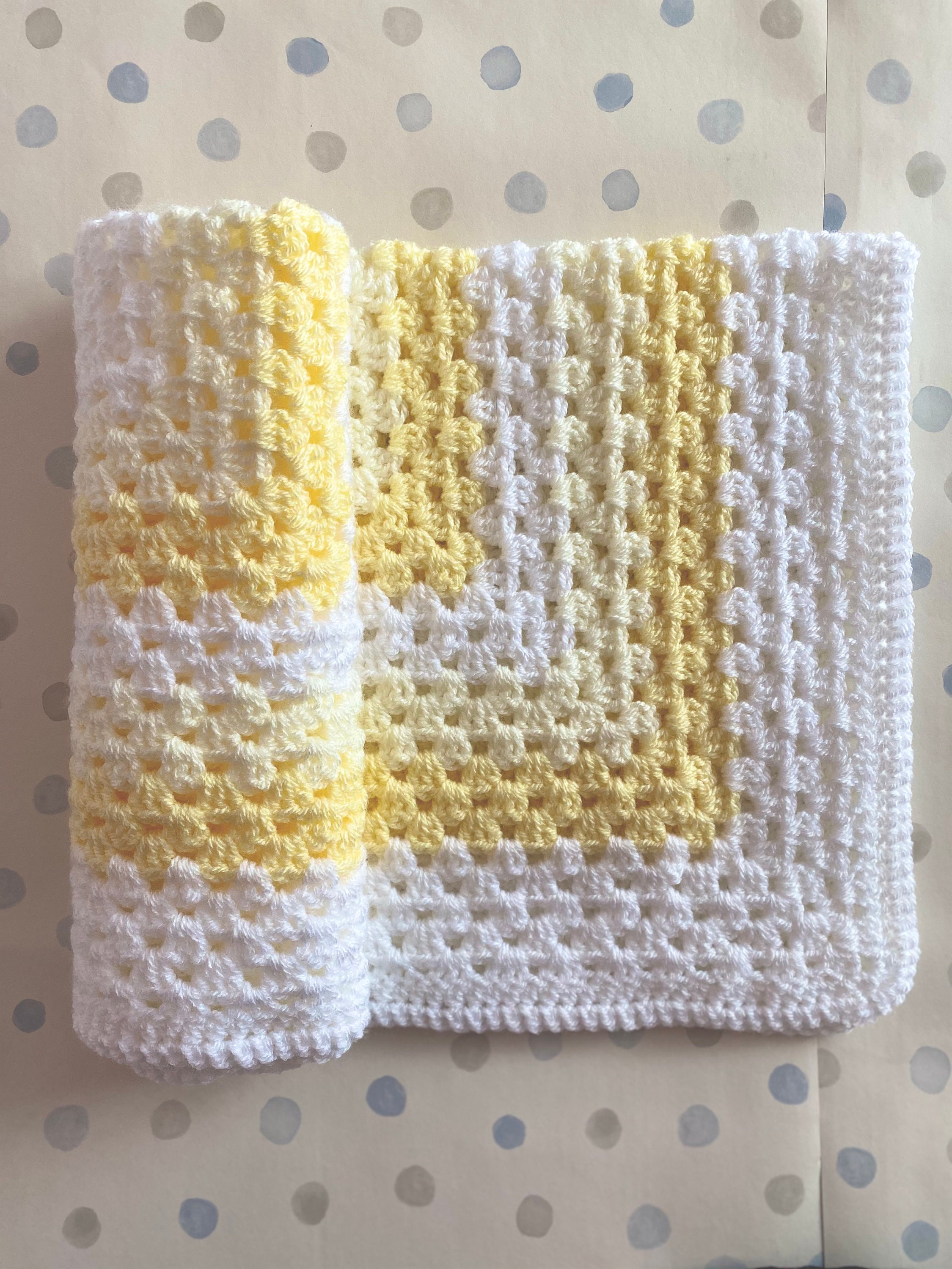 Handmade unisex lemon baby blanket suitable from birth hand Etsy