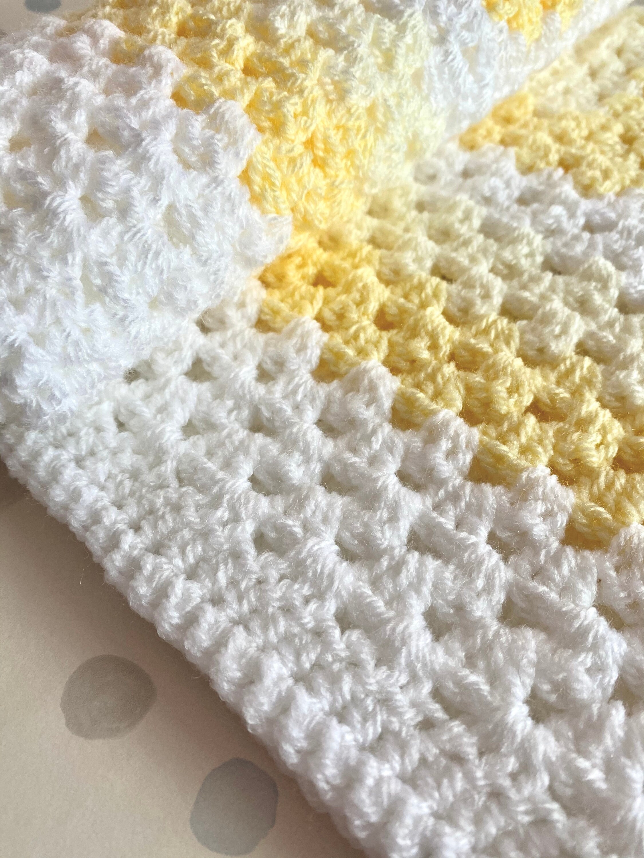 Handmade unisex lemon baby blanket suitable from birth hand Etsy