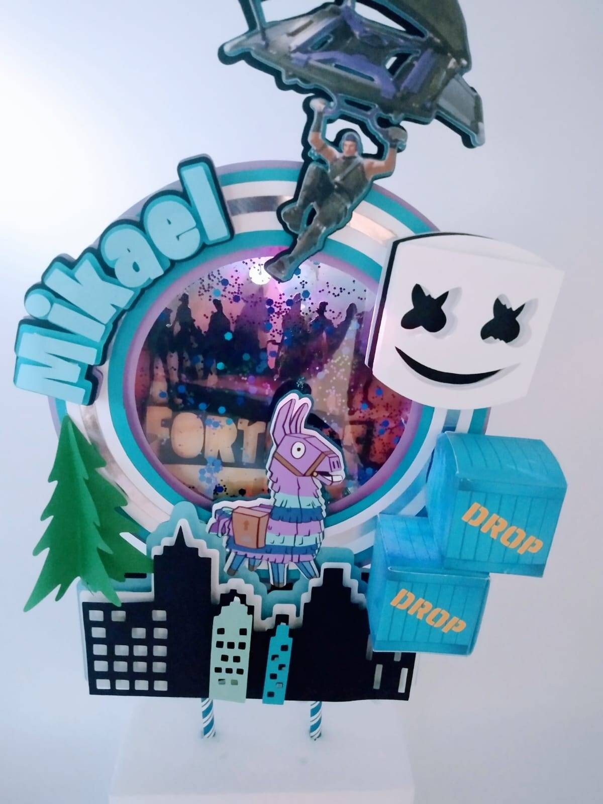 Gamer Cake Topper, Gamer Theme Cake Topper, Gamer Cake Topper Shaker