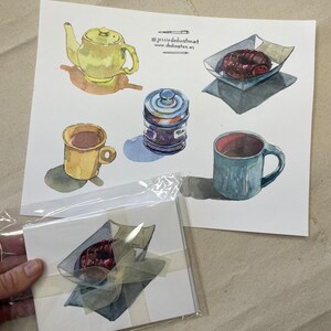 Tea greeting card set