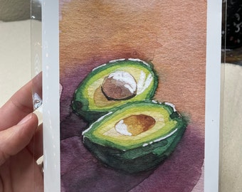 Aquarel avocadoprint: foodie keukenkunst (5 x 7)