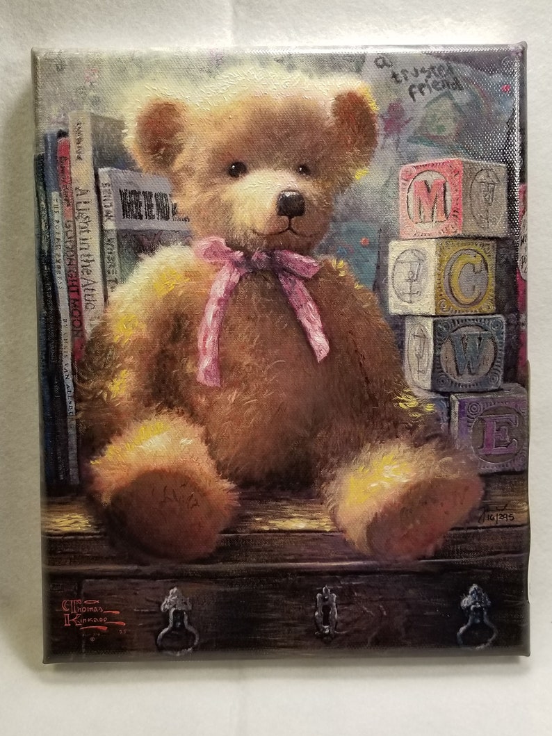 thomas kinkade teddy bear