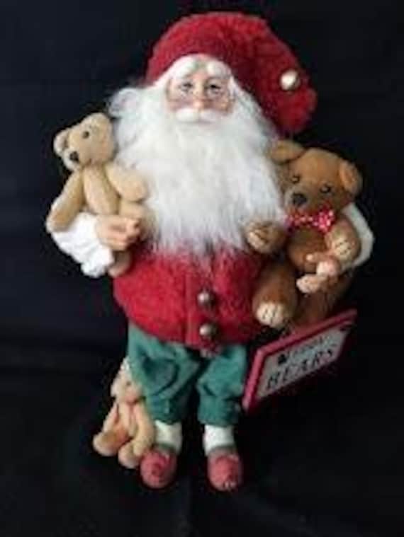 Standing Santa Claus with Teddy Bear Christmas Figure - 24  Santa Claus Figurine with Teddy Bear display picture 1