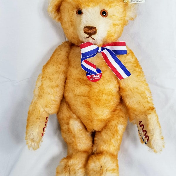 STEIFF Vintage Limited Edition 90th Anniversary Mohair Teddy Bear - "Alice"