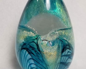 Vintage 1984 GES Glass Eye Studio Art Glass Paperweight 3