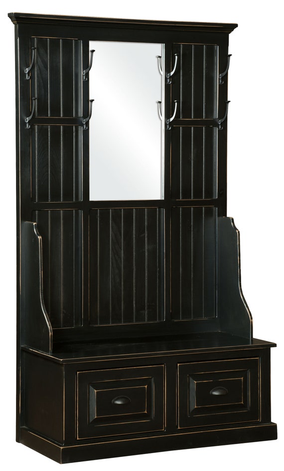 Emerald Entry Bench With Mirror Etsy