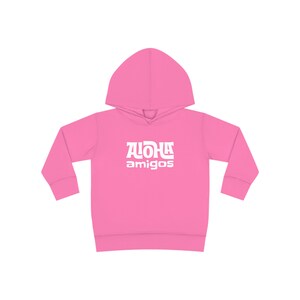 Aloha Amigos Hoodie - Toddler Hooded Sweatshirt (black, pink / raspberry, blue / turquoise)
