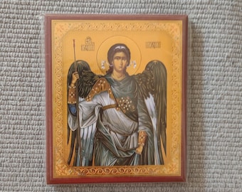 Icono de SAN ARÁNGEL Réplica ortodoxa 12,5 x 10,5 cm