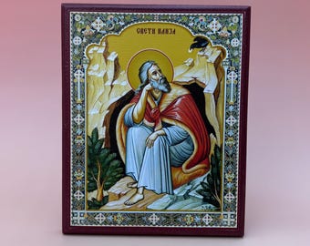 Icoon van Saint Ilija replica 15 x 11,5 cm Servisch-orthodox icoon