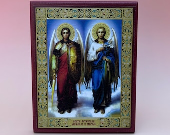 Réplica del icono de San Arcángel Miguel, 15 x 11,5 cm, icono ortodoxo serbio