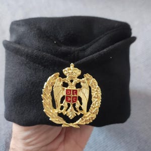 Handmade Serbian Traditional Cap Sajkaca - Black Color. The more you buy, the less you pay!!!