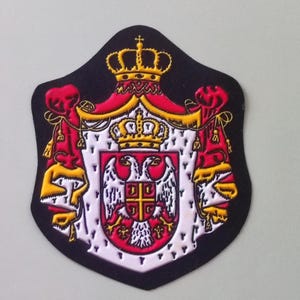 Serbian Coat of Arms Embroidered Patch – Applique