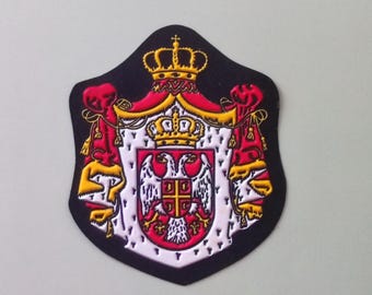 Serbian Coat of Arms Embroidered Patch – Applique