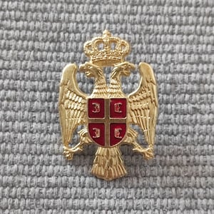 Serbian cap metal badge (Chetnik badge) - gold version