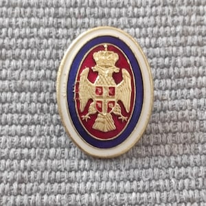 Serbian cap metal badge (Chetnik badge) - gold version