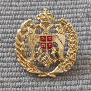 Serbian cap metal badge (Chetnik badge) - gold version