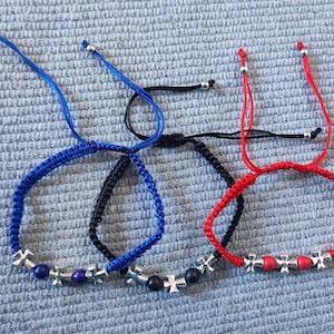 Serbian Orthodox handmade bracelet with crosses. Various colors HIT NEW !!!!