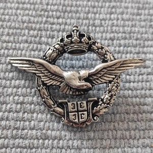Serbian cap metal badge (Chetnik badge) - silver version