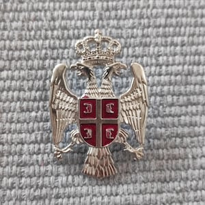 Serbian cap metal badge (Chetnik badge) - silver version