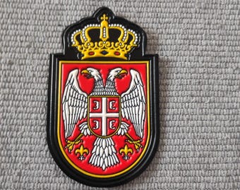 Gesticktes serbisches Wappen Aufnäher