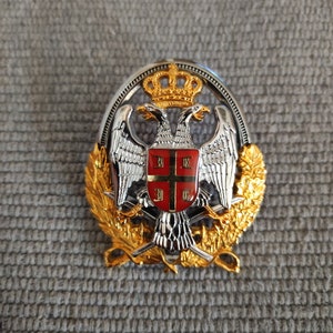 Cap badge of a Serbian soldier