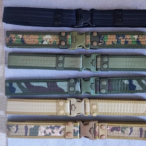 Camouflage Canvas Tactical Belt: Military Style Adjustable Unisex Belt