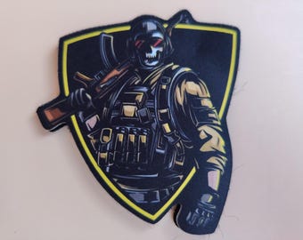 Tactical Skull Warrior Embroidered Patch: Military Morale Badge