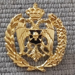 Serbian cap metal badge (Chetnik badge) - gold version