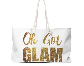 Oh Got GLAM White Weekender Bag