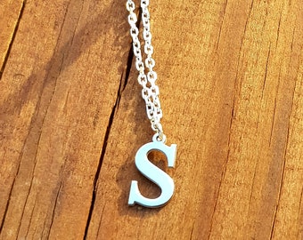 Initial Necklace: Personalized Letter Charm (1cm)