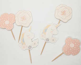 Unicorn Cupcake Toppers: Unicorn Birthday Party Decorations