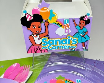 Gracie Girl Party Treat Box, Gracie Girl Party Decorations, Gracie Girl Party Supplies, Gracie Girl Party Gable Box Treat bag