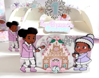 Gracie Girl Winter Onderland Party Treat Box, Gracie Girl Party Decorations, Gracie Girl Party Supplies, Gracie Girl Party Gable Box