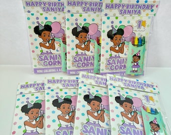 Gracie Girl Party Mini Coloring Book with Tag, Gracie Girl Party Decorations, Gracie Girl Mini Coloring and Activity Book set.