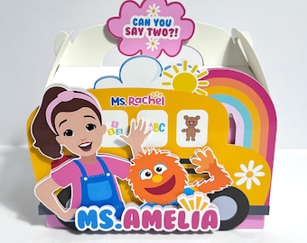 Ms Rachel Inspired 3D Treat Box , Ms Rachel Party Decoration, Ms Rachel Birthday, Ms. Rachel Party, Ms Rachel Boy Girl Party Supplies