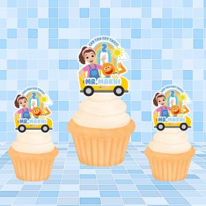 Ms Rachel Inspired  Cupcake Topper, Ms Rachel  Party Decorations, Customized Cake Topper,Ms Rachel Boy Party Favors