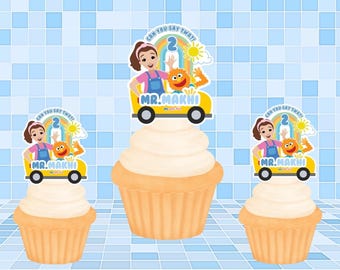 Ms Rachel Inspired  Cupcake Topper, Ms Rachel  Party Decorations, Customized Cake Topper,Ms Rachel Boy Party Favors