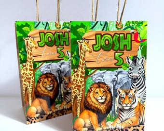 Safari  Treat bags, Goddie Bags, Party Bags, Party Favors