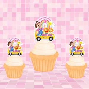 Ms Rachel Inspired  Cupcake Topper, Ms Rachel  Party Decorations, Customized Cake Topper,Ms Rachel  Party Favors